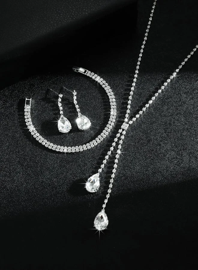 Take Two  3-Piece Embellished Necklace, Bracelet And Earrings Jewelry Set for Women | Best Price UAE